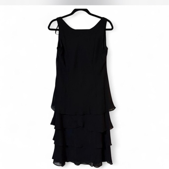 SLNY Black High Low Layered Dress - Picture 7 of 7